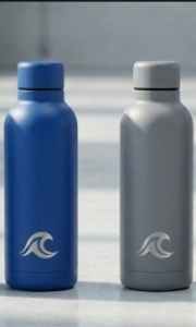 Botella de Agua de Acero Inoxidable.  Insulada "Hydro Vortex".  Hidratación radical, fría o caliente, durante todo el día.