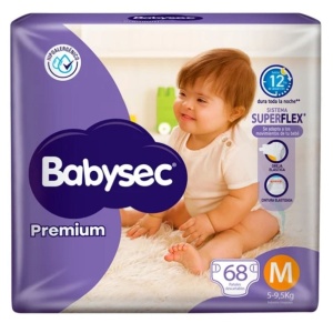 Pañal Babysec Premium M X68