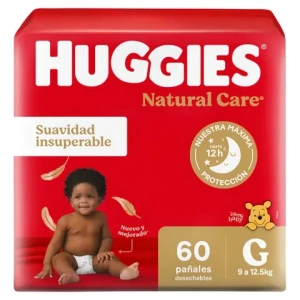 Pañales Huggies Natural Care G X60