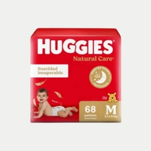 Pañales Huggies Natural Care M X68