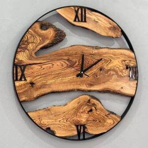 Reloj de Pared Artesanal en Madera Natural